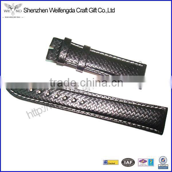 New Arrival Black Mens Fashion Leather Custom Western Watch Band