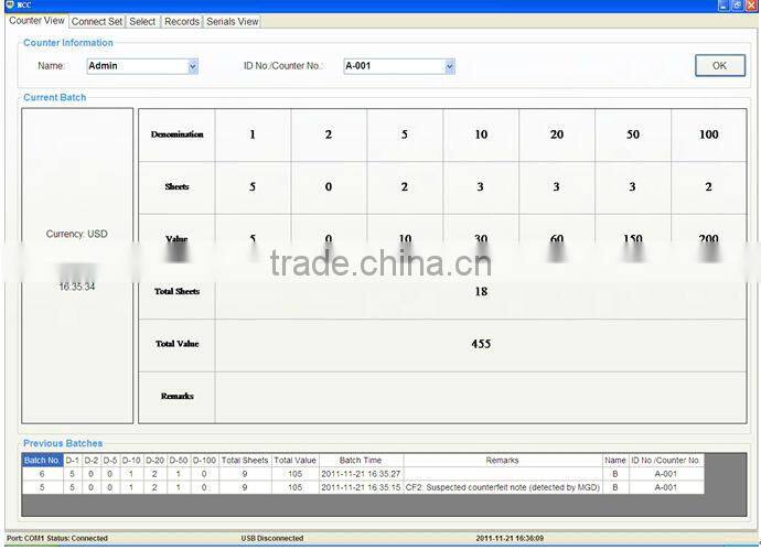 (best-selling !!!) UYU / New Uruguayan Peso / money counter / bill counter / currency counting machine