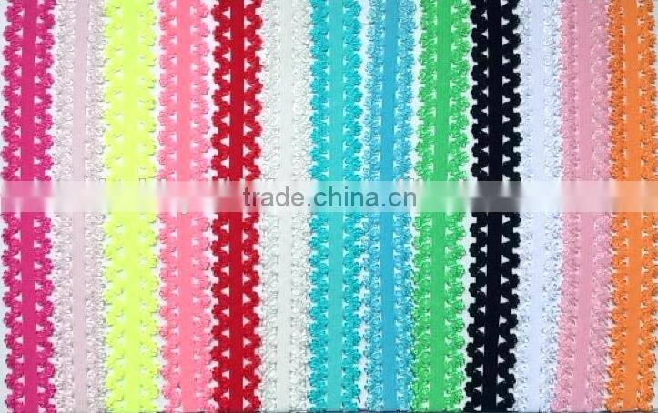 Wholesale kids Christmas decorative 12cm sequin fabric hair bow elastic head wraps