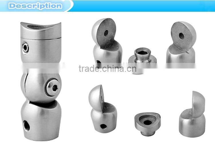 flexible handrail pipe stainless steel glass connector