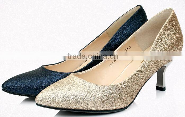 2015 the most popular free sample fashion glitter shoe fabirc