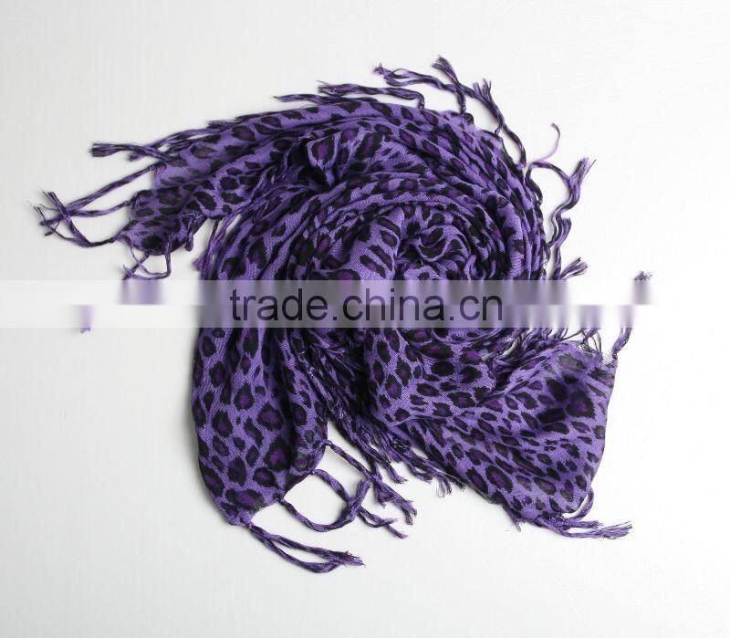 square scarf with leopard