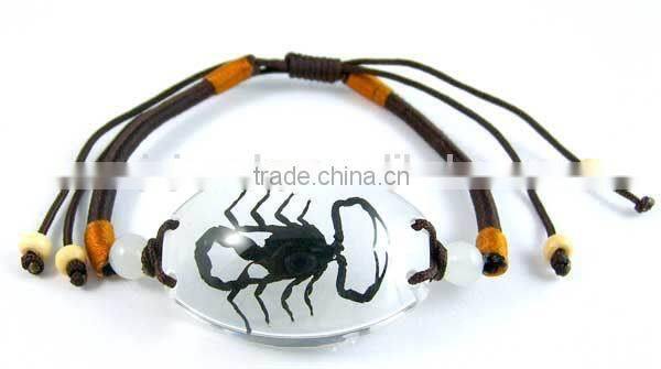 New Trendy India Style Wax String Bracelet with Resin Animal Charm