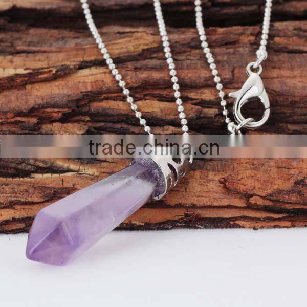 Amazing Cheap Gold plated Chain Necklace Natural Quartz Necklace for Gifts