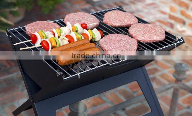 2015 New Product Notebook Charcoal Grill/charcoal bbq grill/foldable barbecue grill/portable bbq grill/Folding BBQ Grill