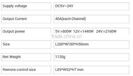 Infrared 24 key high power controller DC5V 12V 24V is optional