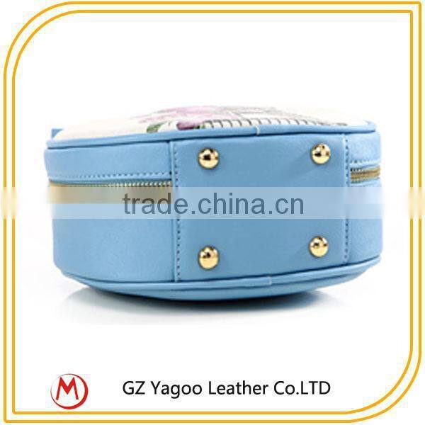 Round Shoulder Bag Color Printing Paris Hand Bags