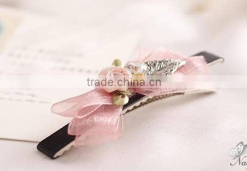 newest decorative hair bow flower hair clip bridal hair accessories