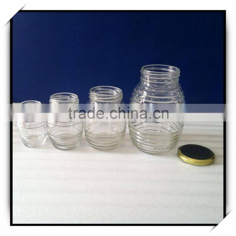 700ml 24oz round glass honey jar with tin lid
