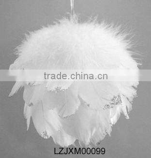 Christmas pheasant feather balls LZXMS00032