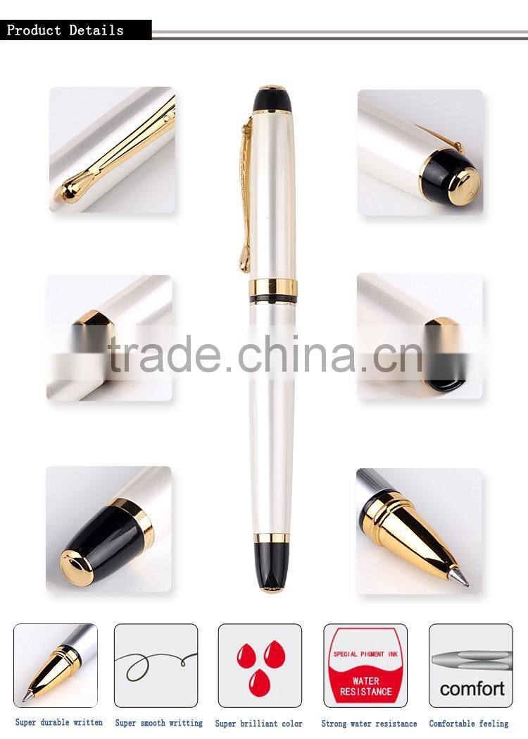 Elegant and beautiful metal gift pen set for lady fashion premium metal roller pen for office lady