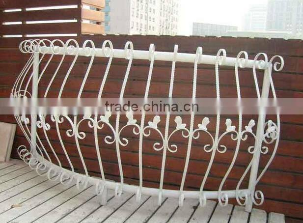 2014 Top-selling hand forged iron balcony railing designs