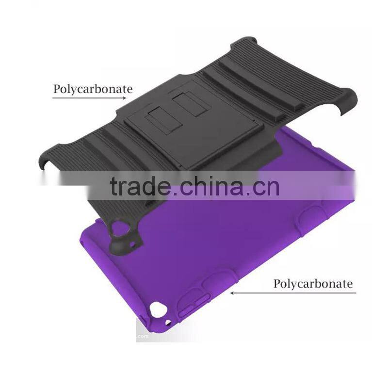 Tough duty stand hybrid defender armor cover for iPad mini 4 Pad accessory