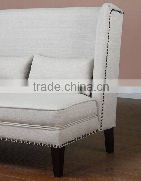 Livingroom Sofa Chair Off White Natural Linen Loveseat