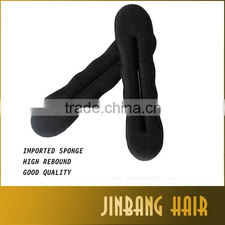 2016 wholesale black bun maker tool hair curl sponge magic foam style hair styling bun maker clip roller french twist tool