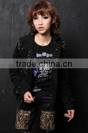 fashion Visual Kei Punk Gothic ROCK top shirt coat 71153