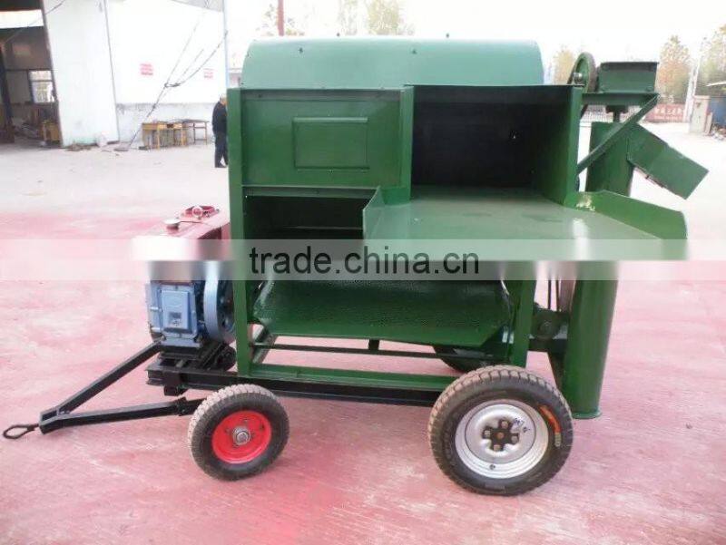 Wheat barely thresher machine with diesel engine drive