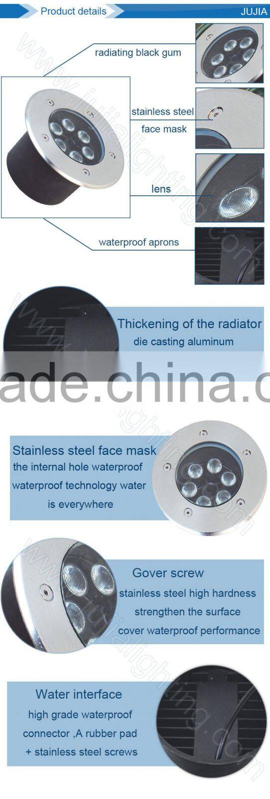 IP67 waterproof outdoor led underground light 3W