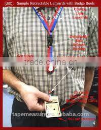 Fancy silver magnetic metal retractable badge holder promotional gifts with Your Logo or Name