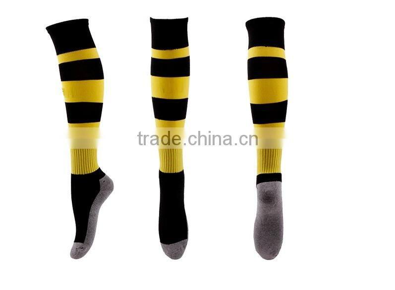 2016 newest custom professional club striped socks soccer socks