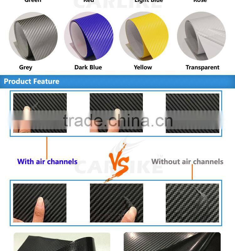 CARLIKE Air Bubble Free Carbon Fiber Car Vinyl Sticker Foil
