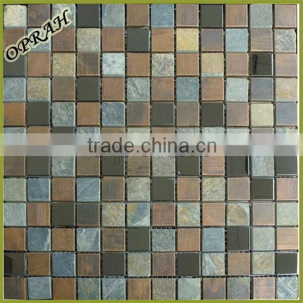 high quality slate metallic kitchen decoration tile