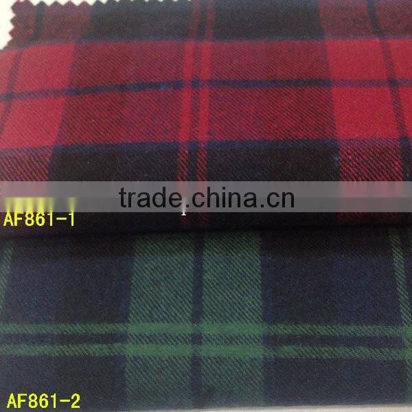 21*21 80*70 100%cotton yarn dyed flannel fabric for shirt with ready bulk