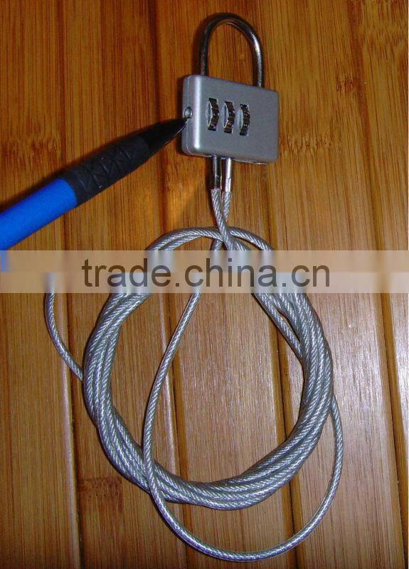 Promotion price cartoon travel wire locks cute password lock