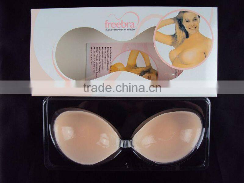 hot selling skin-friendly,comfortable silicone hot sexy bra model