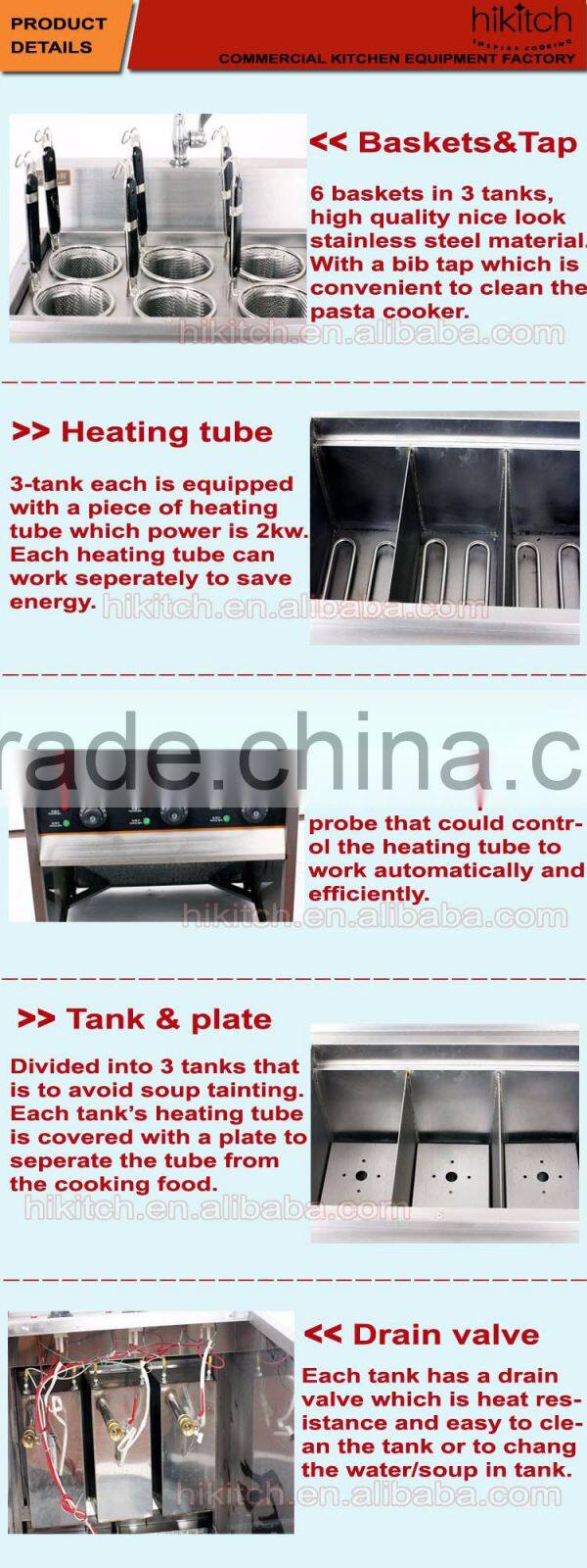 Stainless steel equipment electric chicken and noodles slow cooker with cabinet 6 baskets