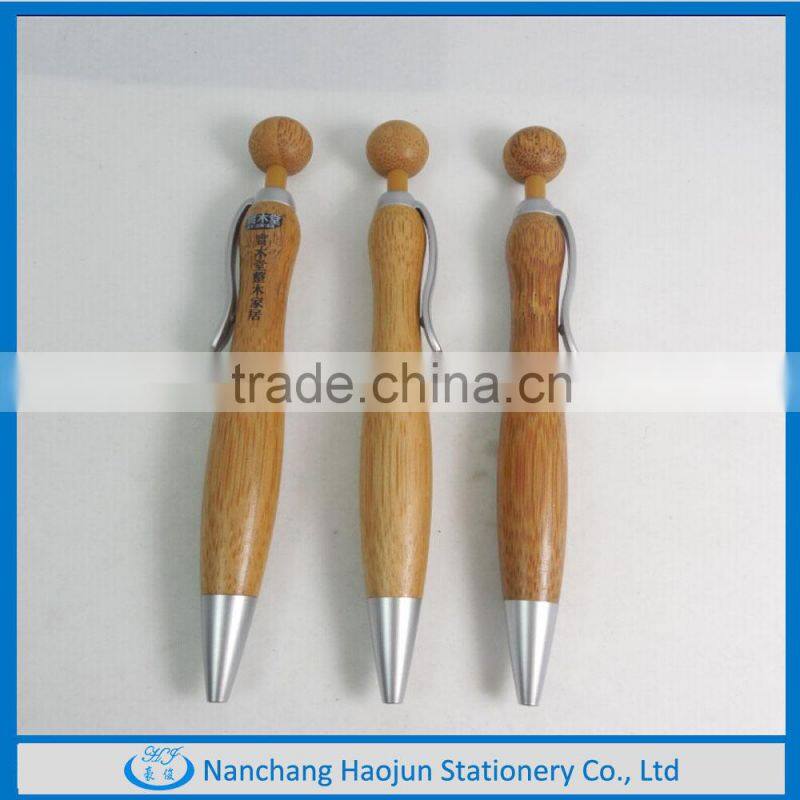 Customized Logo Shiny Wooden Ball Pen In Straight Barrel,Eco Wood Pen Set