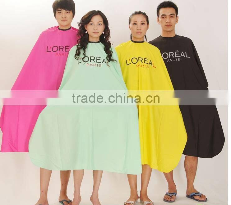 Professional high quality waterproof customized waterproof pvc hairdressing capes