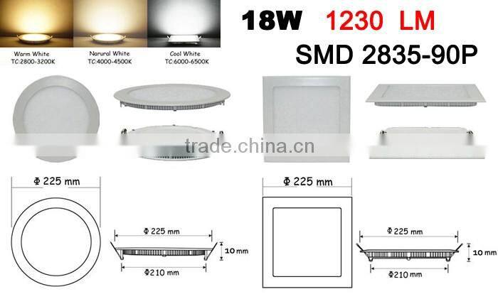 18w Flush Mounted LED Panel Light Round AC85V-265V LED Panel Light Round Shape Panel