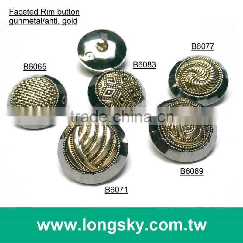 (#B6066/15mm, 21mm) 2 pieces combined button for authum fashion clothing