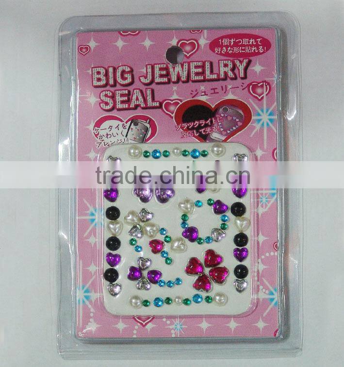 2015 hot sale different kinds of cell phone 3D diamond crystal sticker