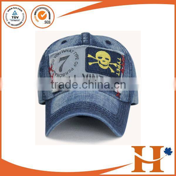 2016 New Fashion unisex Custom Embroidery washed cotton worn look outdoor sports baseball cap