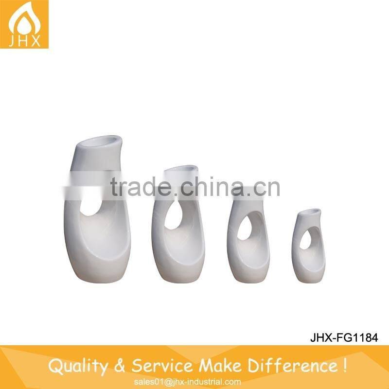 Golden Finish Large Fiberglass Pots/Airport Fiberglass Decoration