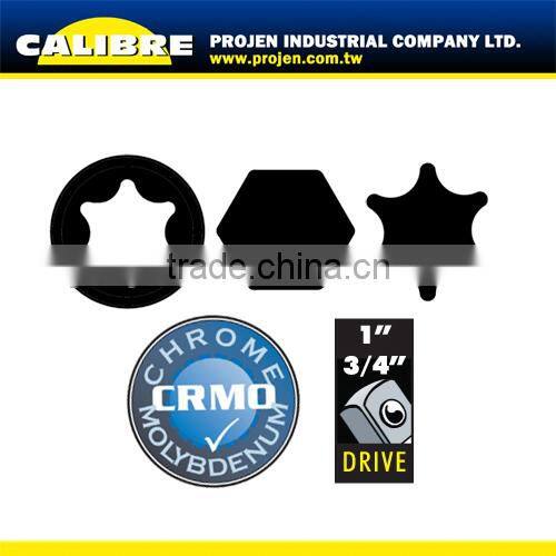 CALIBRE 16 PC 3/4"& 1"Dr Star Socket bit set
