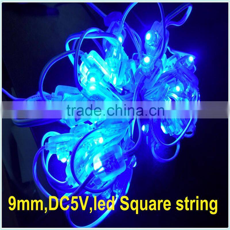 2016 Promotion RGB or single color Wedding Party outdoor solar string 9mm 50leds Christmas Light
