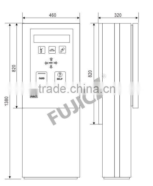 Vehicle barrier access control parking system with RFID tags label FJC-T6