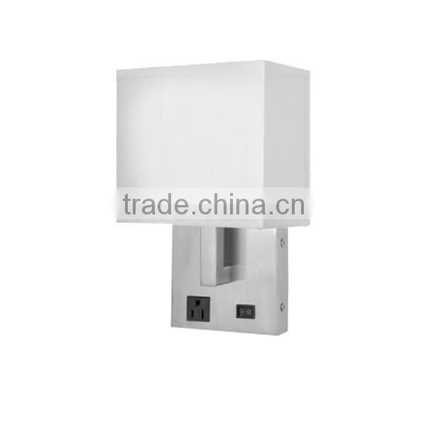 Modern Brushed Nickel Table Lamp for Hotel