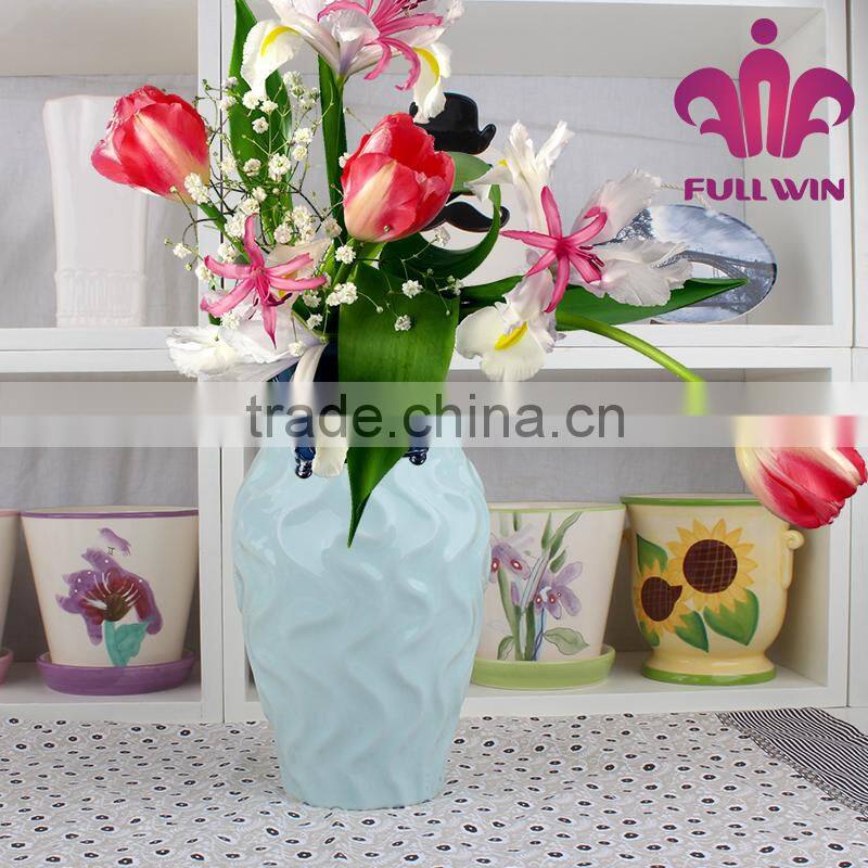 ceramic flower vases wholesale for decoration with color glazed