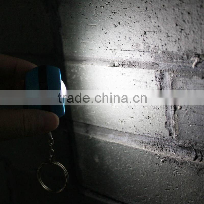 LED Hand-Crank Keychain Flashlight Dynamo Torch