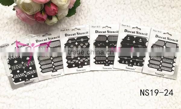2015 new design nail stencil vinyl sticker factory price