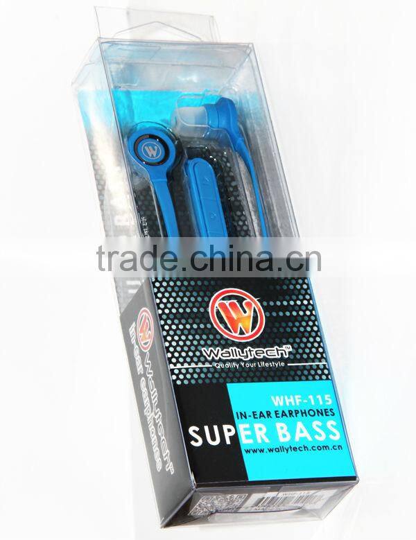 Hot sale flat cable in-ear earphone With Volume Remote