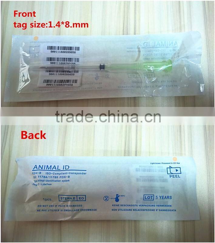 128KHZ Animal RFID glass tag with SGS approved from CMRFID