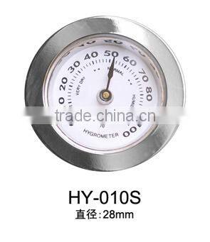 Humidor mini metal gold cigar hygrometer