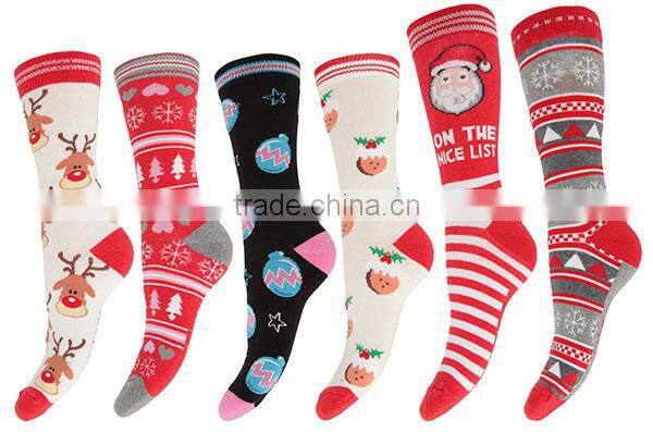 all kinds of wholesale customized pattern christmas socks
