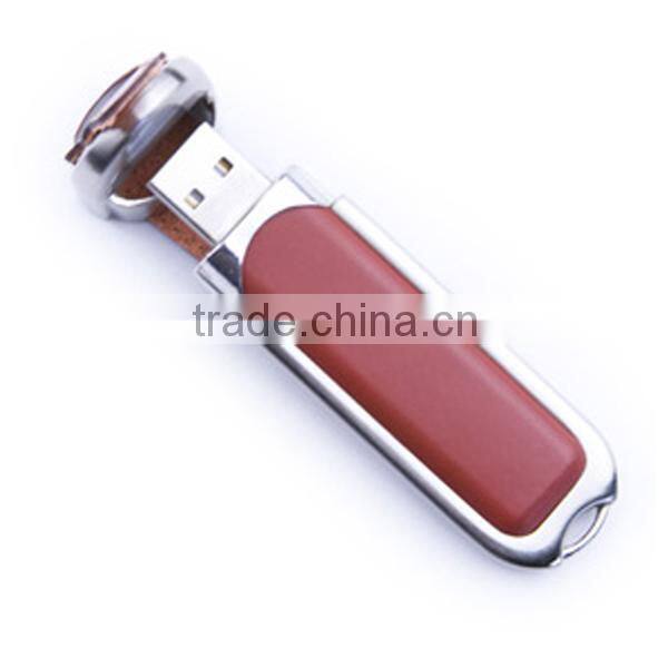 Hottest selling leather pen drive 1GB