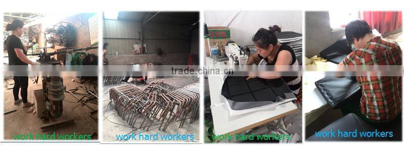 Comfortable luxury PU office leather chair with round wood legs